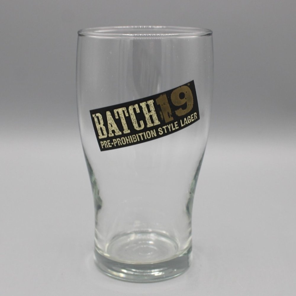 Batch 19 Pre-Prohibition Style Lager Pint Glass Coors Brewery 5.75" Tall